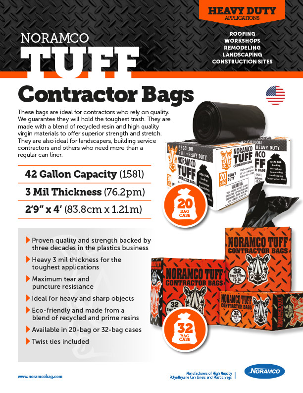 Noramco TUFF Contractor Bags